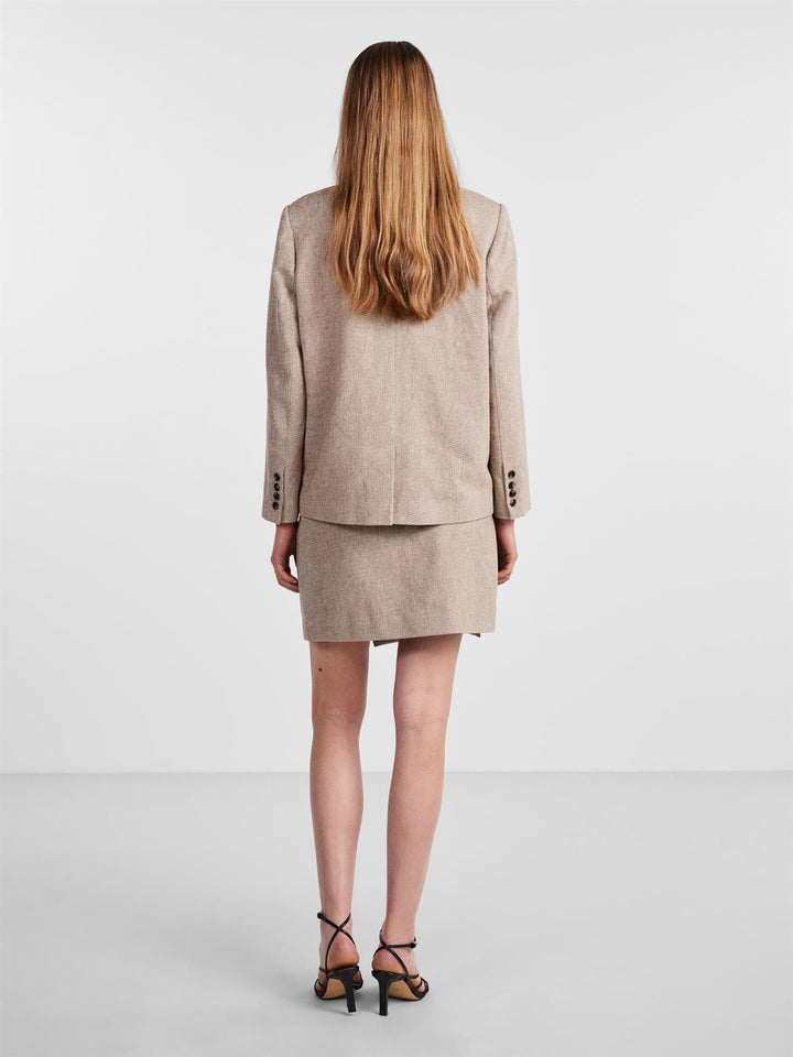 Yassummer Ls Wool Mix Blazer Toasted Coconut | Blazer | Smuk - Dameklær på nett