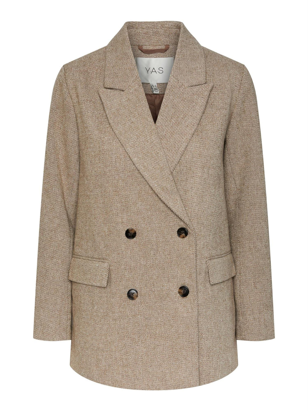 Yassummer Ls Wool Mix Blazer Toasted Coconut | Blazer | Smuk - Dameklær på nett