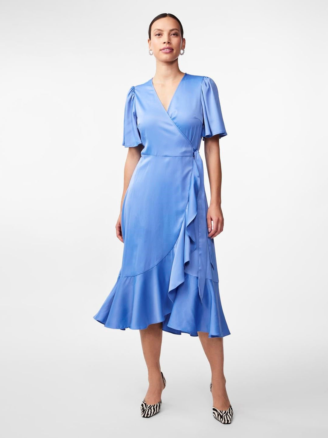 Yasthea 2/4 Midi Wrap Dress Ashleigh Blue | Kjoler | Smuk - Dameklær på nett