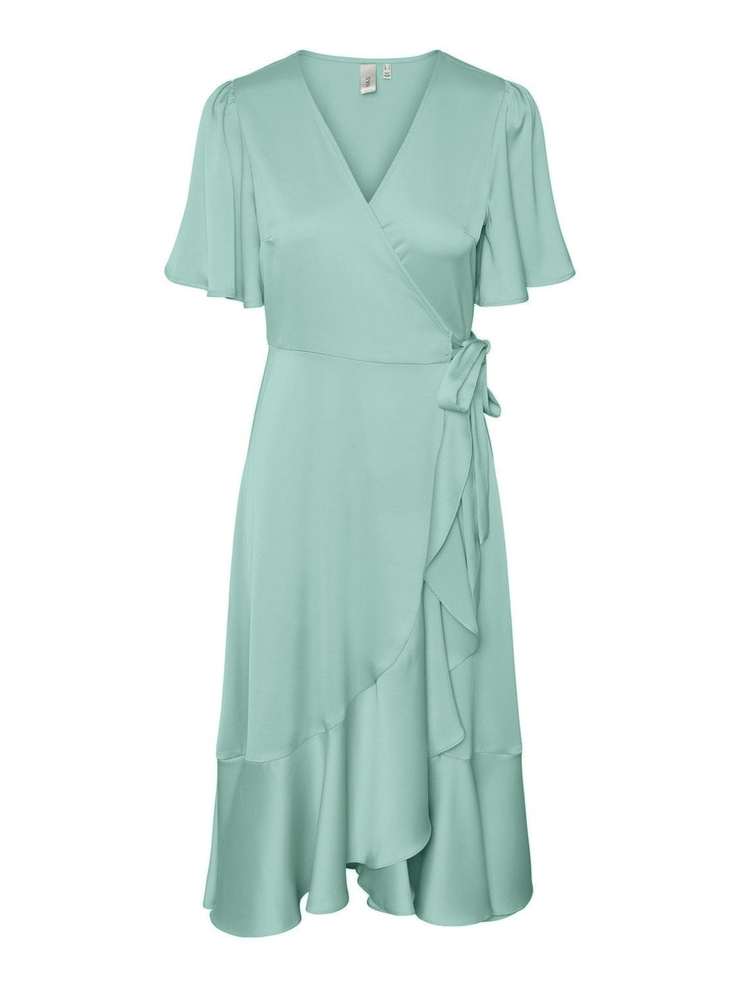 Yasthea 2/4 Midi Wrap Dress Malachite Green | Kjoler | Smuk - Dameklær på nett