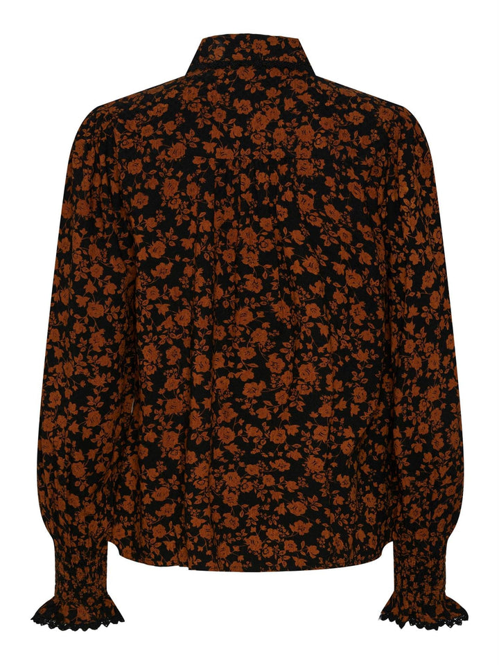 Yastilera Ls Shirt S. Black Tilera Print | Skjorter og bluser | Smuk - Dameklær på nett