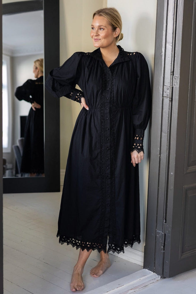 Yastrima LS Long Shirt Dress S Black – Smuk - Dameklær på nett