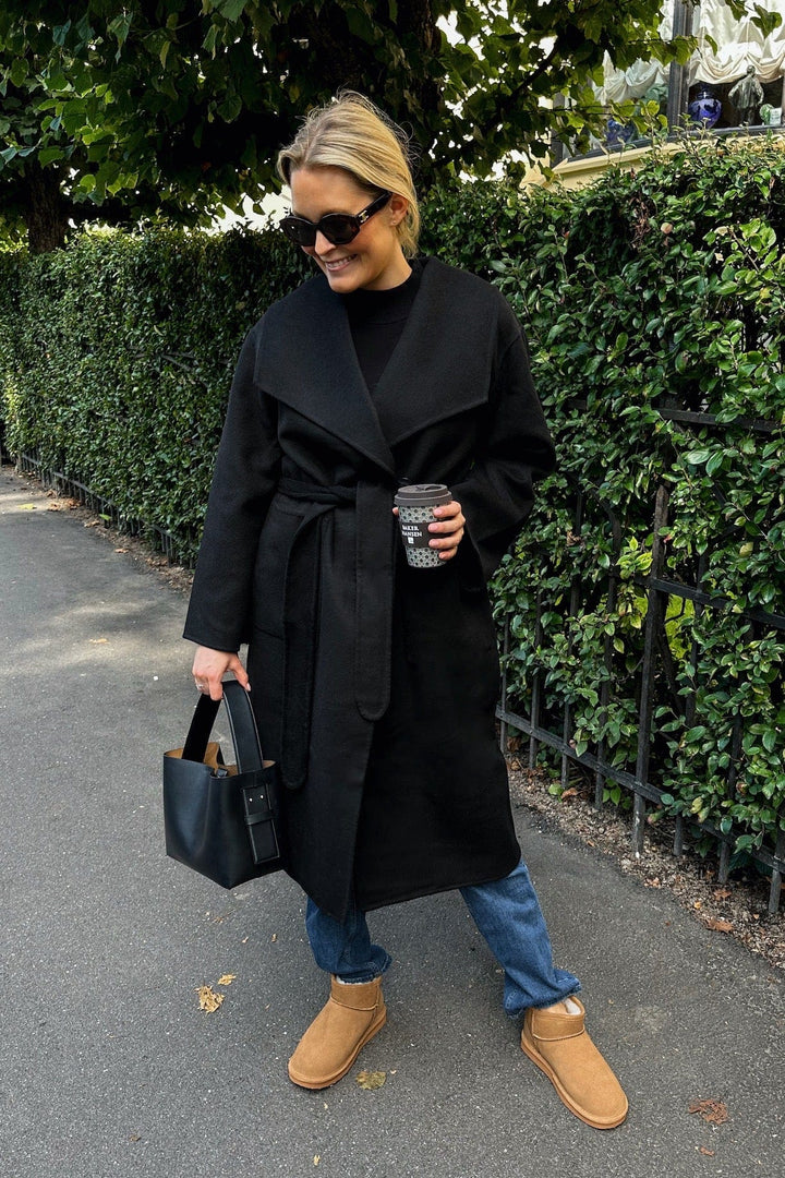 Yasuldan Handmade Wool Mix Coat Black | Yttertøy | Smuk - Dameklær på nett