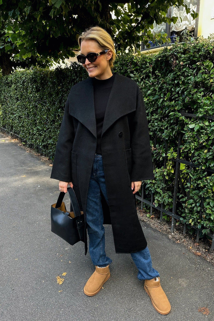 Yasuldan Handmade Wool Mix Coat Black | Yttertøy | Smuk - Dameklær på nett