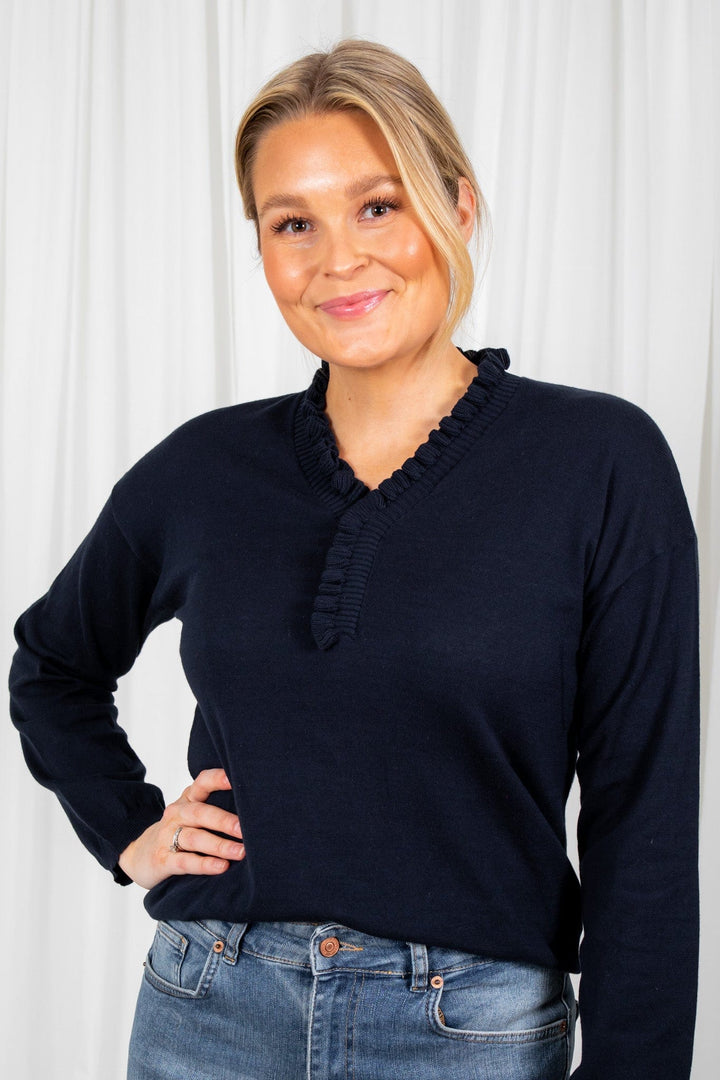 Zelda Pullover Navy | Genser | Smuk - Dameklær på nett