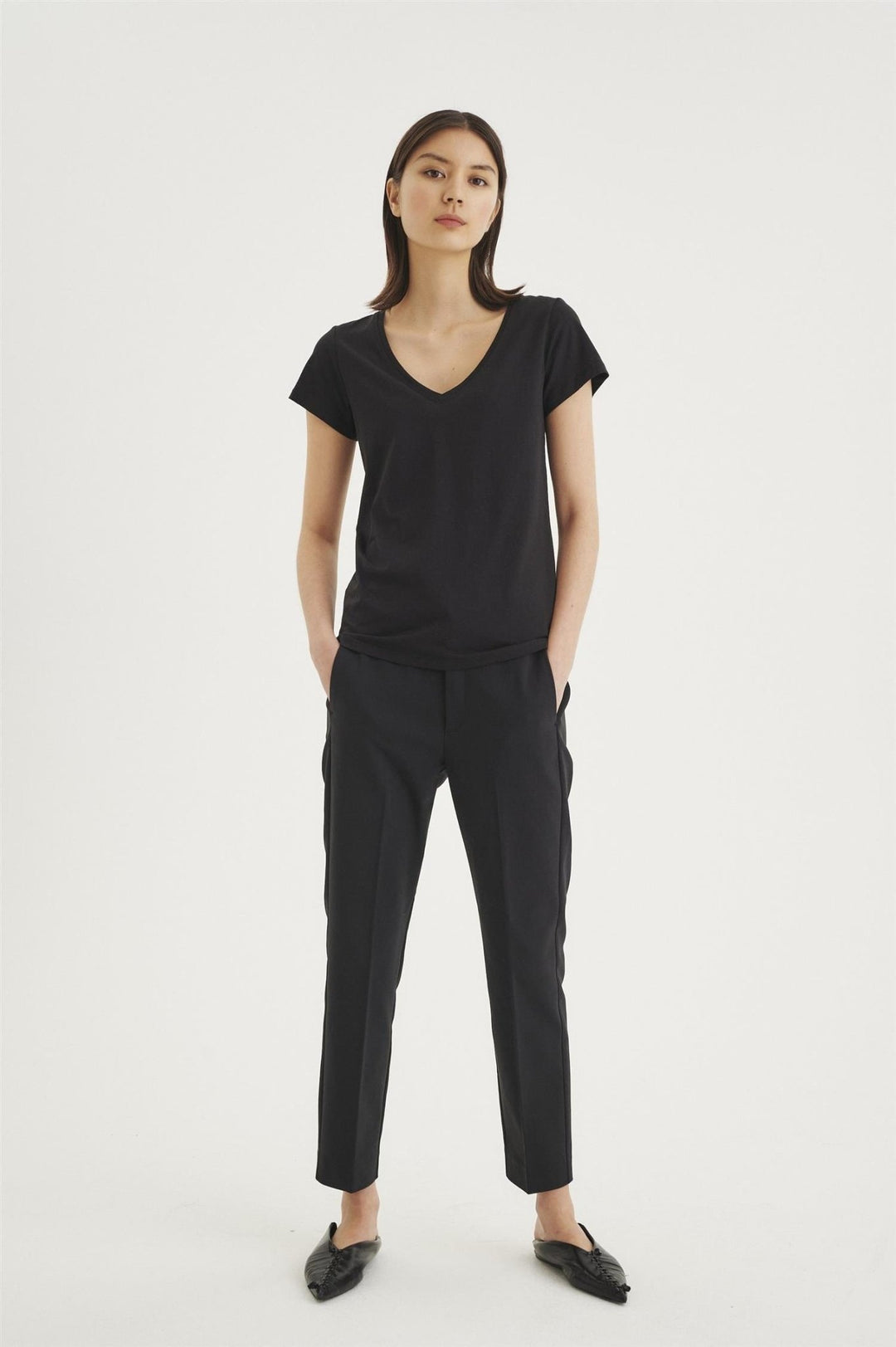 Zellaiw Flat Pant Black | Bukser | Smuk - Dameklær på nett