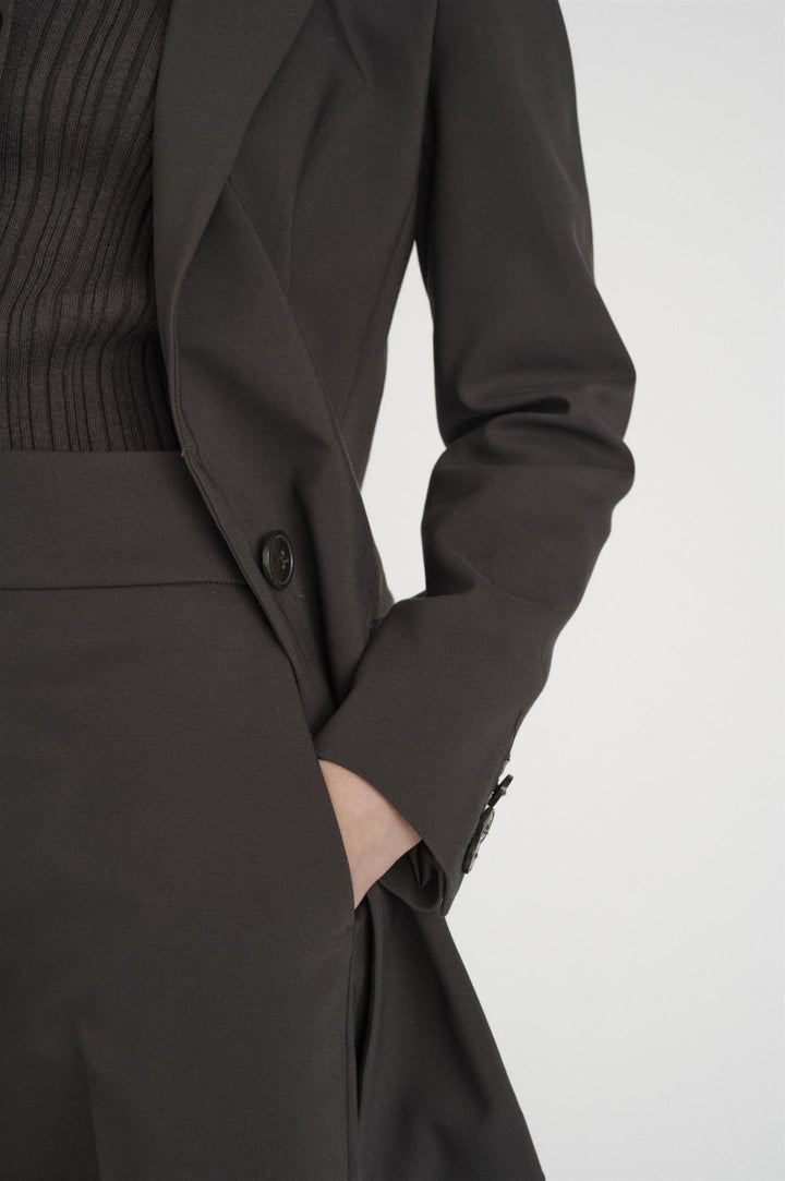 Zellaiw Long Blazer Truffle | Blazer | Smuk - Dameklær på nett